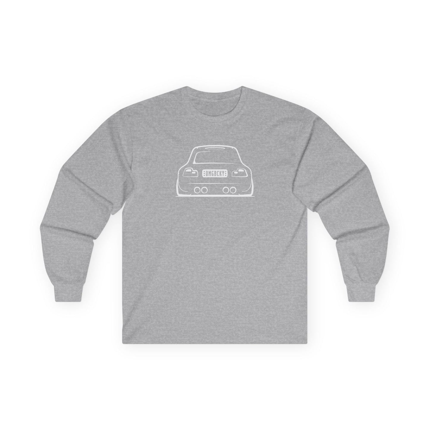 OMGBCKY White Coupe Silhouette Long Sleeve Tee - Unisex Gildan Classic Ultra Cotton Long Sleeve T-Shirt