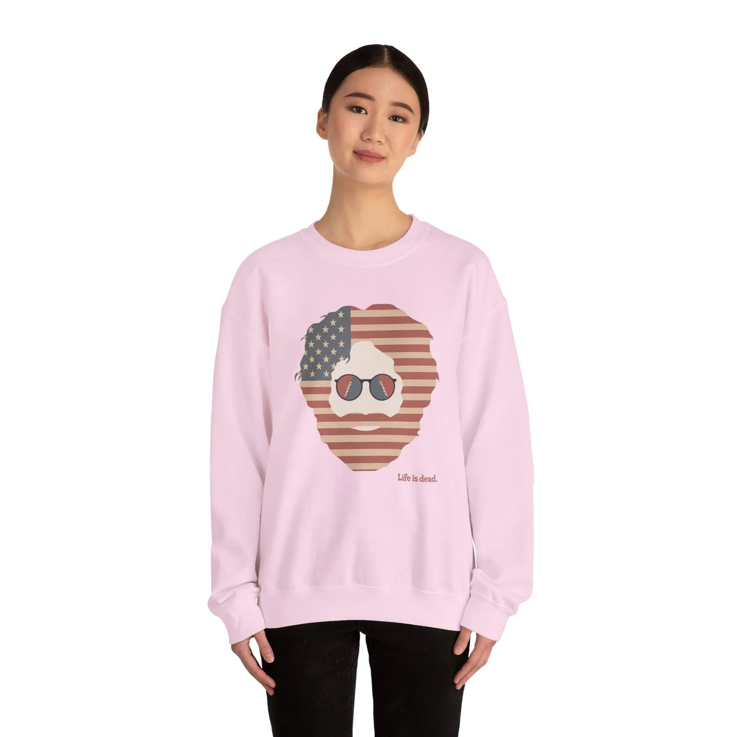 Stars & Stripes Jerry | Life is dead.® Crewneck | Grateful Dead