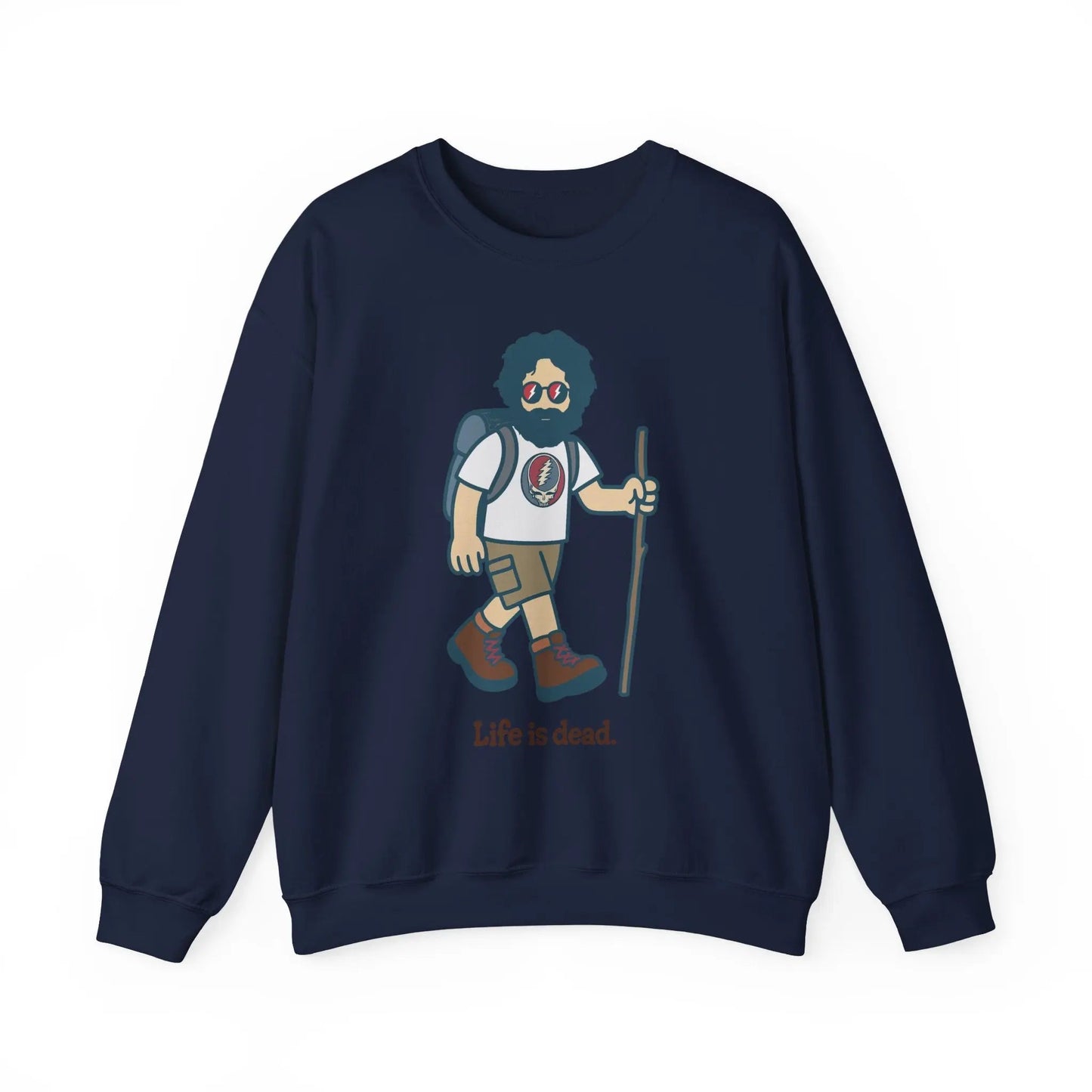 Hikin' Jerry | Life is dead.® Crewneck | Grateful Dead