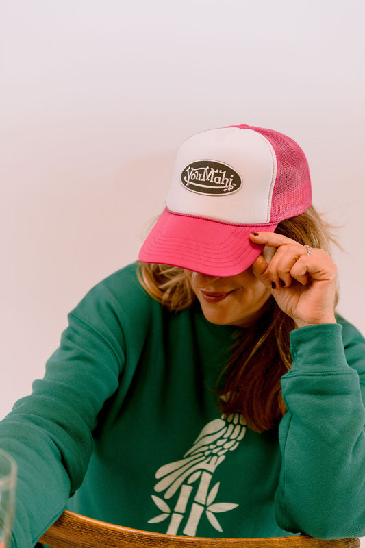 Homage Trucker Hat Pink/White