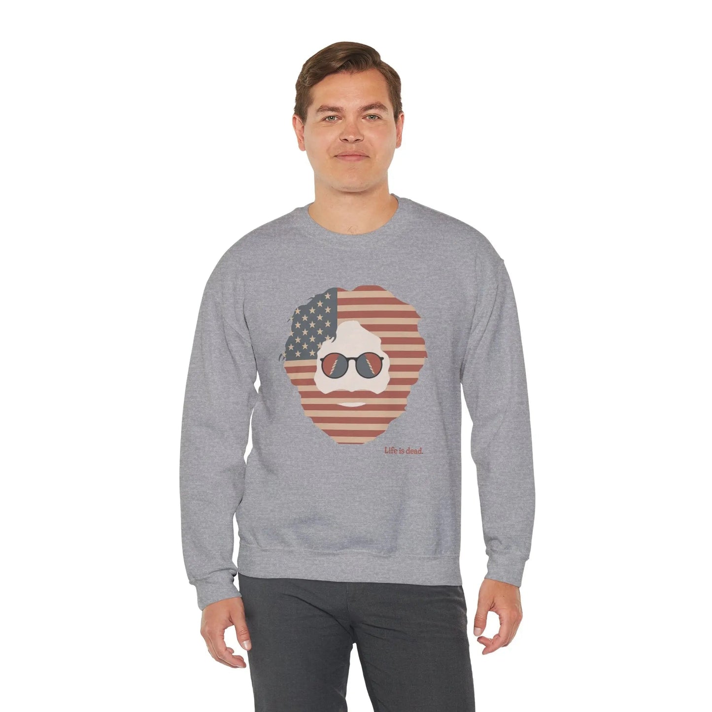 Stars & Stripes Jerry | Life is dead.® Crewneck | Grateful Dead