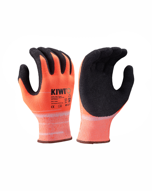 Kiwi A4 Cut Resistant Nitrile Palm Coated Polyethylene Blend Knit Orange Grip Gloves [R54200]