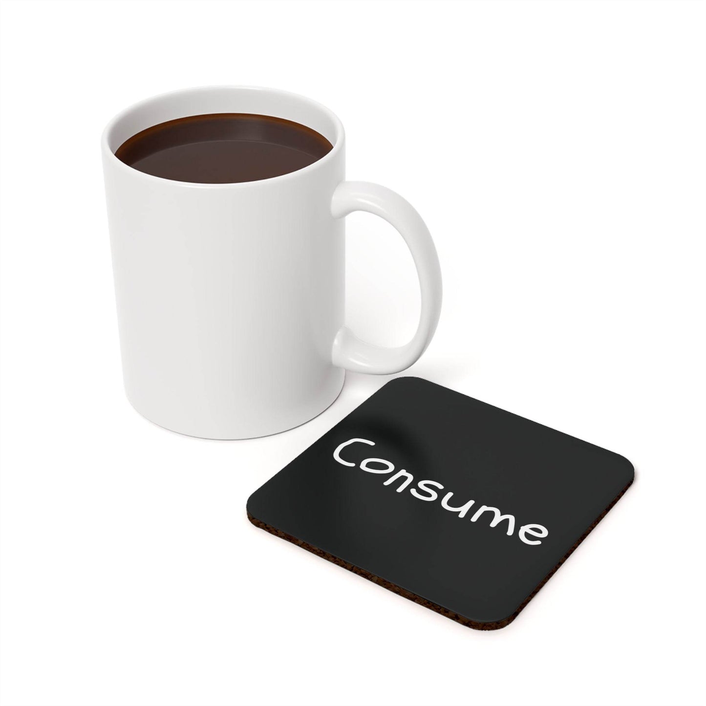 Consume - Cork Back Coaster