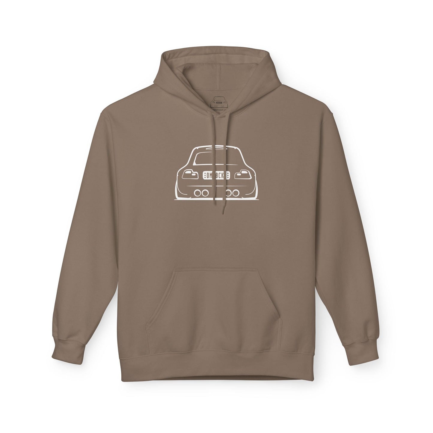 OMGBCKY White Coupe Silhouette Hoodie - Unisex Gildan Classic Softstyle Fleece Drawstring Hoodie