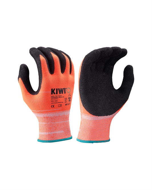 Kiwi A5 Cut Resistant Nitrile Palm Coated Polyethylene Blend Knit Orange Grip Gloves [R55200]