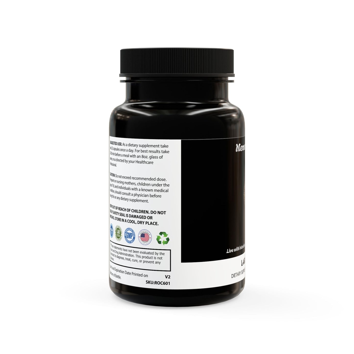 L-Arginine Supplement (60 Capsules) - "Memento Mori"