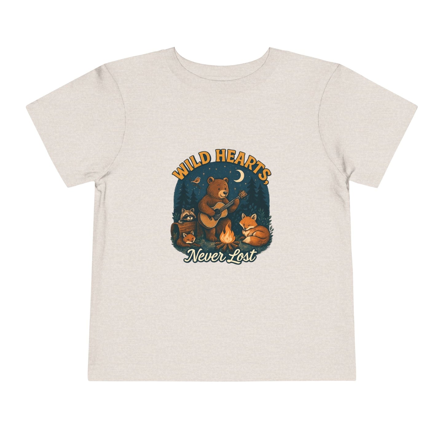 "Wild Hearts Never Lost" Bear Guitar Campfire - Toddler Tee