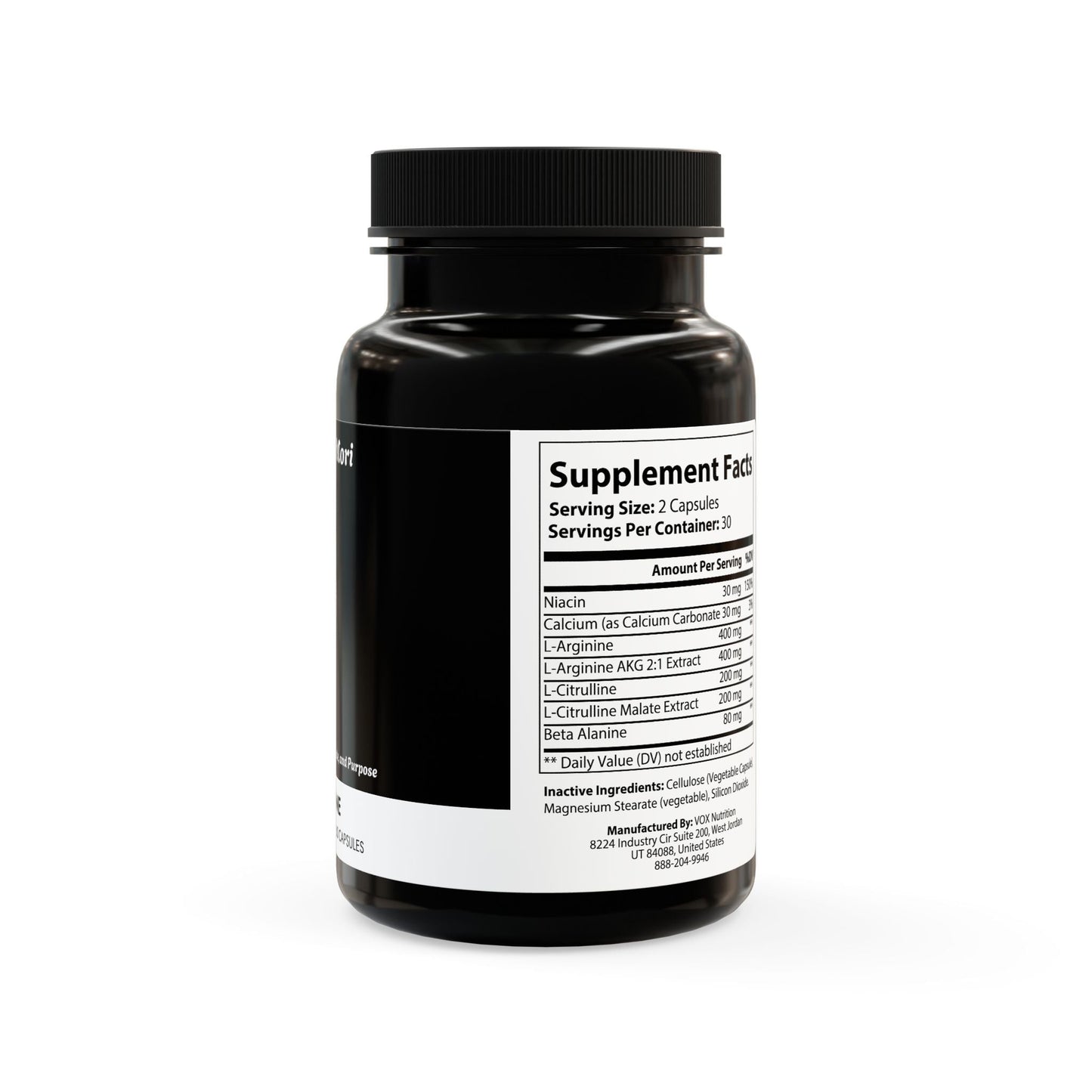 L-Arginine Supplement (60 Capsules) - "Memento Mori"