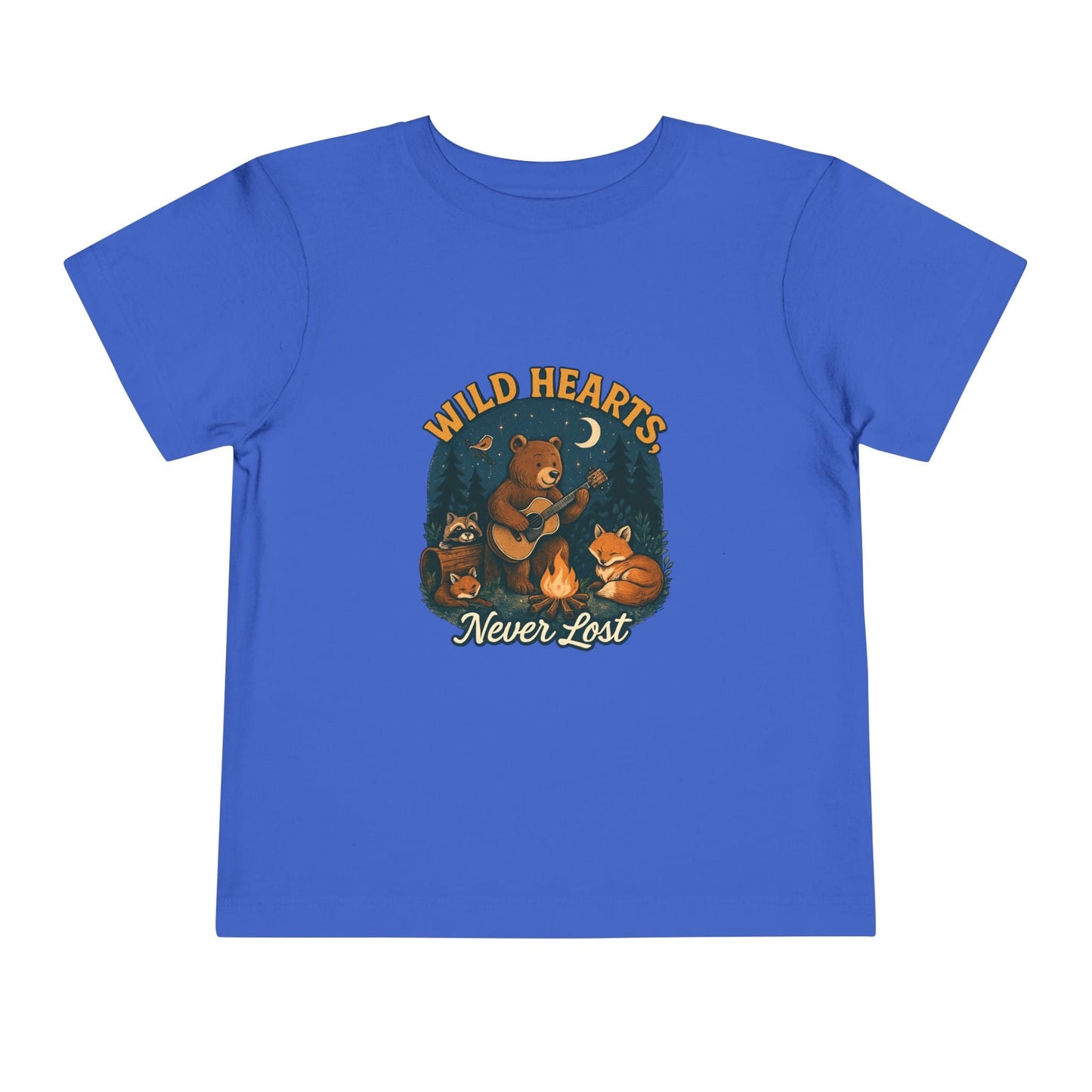 "Wild Hearts Never Lost" Bear Guitar Campfire - Toddler Tee