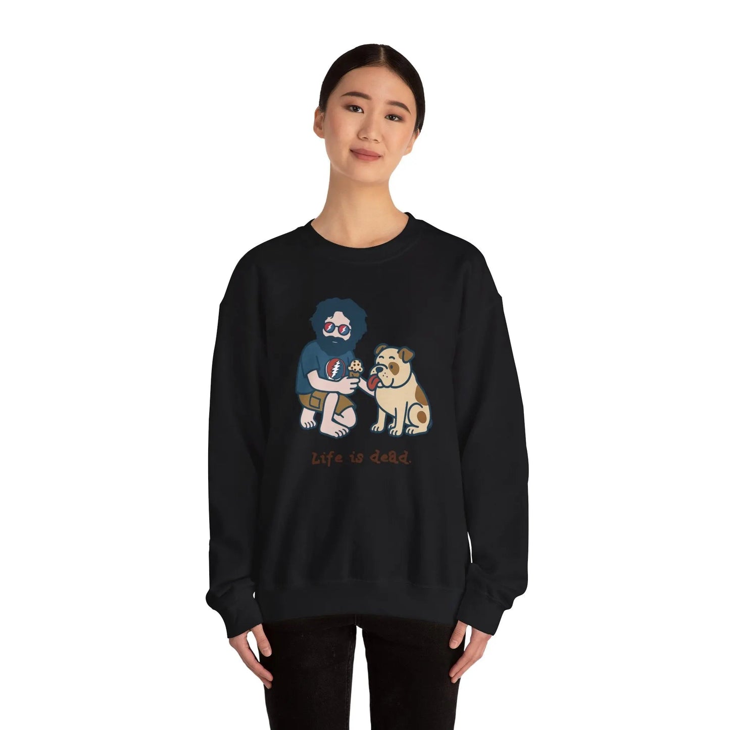 Jerry and Frank Are Sharin' | Life is dead.® Crewneck | Grateful Dead