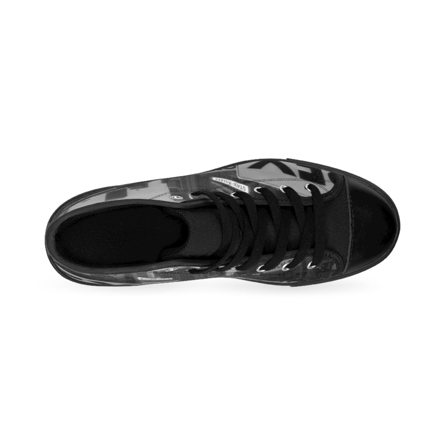 Men's Classic High-Top Sneakers - Urban Graffiti Design - "They Live"