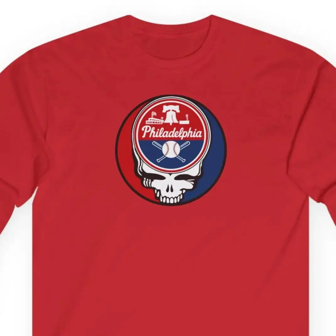 Philadelphia Phillies Original Stealie Grateful Dead Long Sleeve Shirt