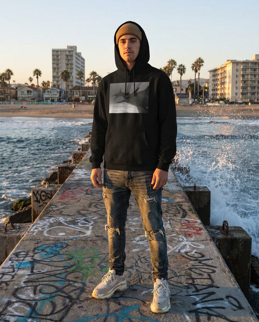 Hammerhead Shark Pursuit, Moss Apparel, Unisex Hoodie