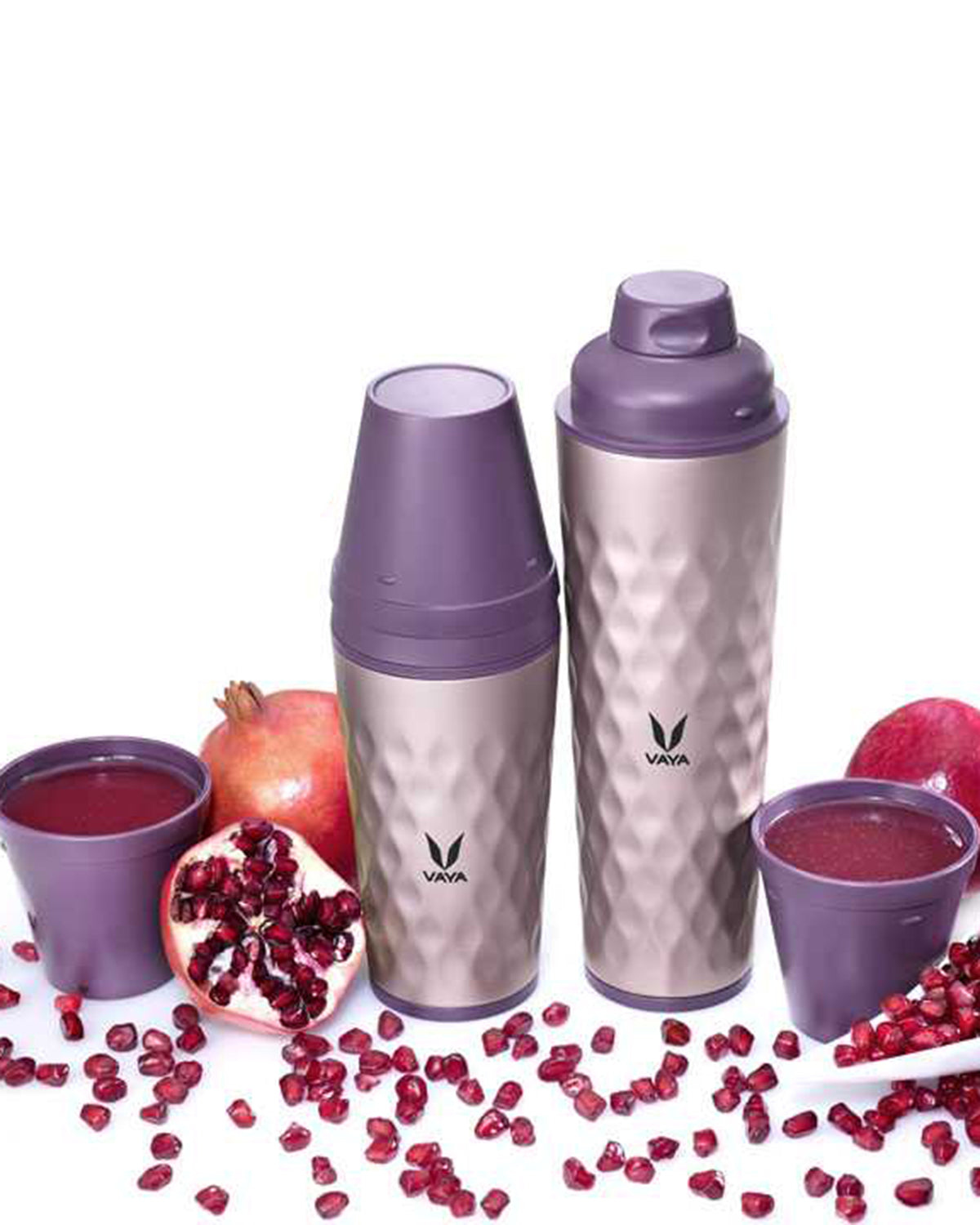 Vaya Drynk - 11.8 fl.oz - Purple - with Gulper Lid + 2 Cups