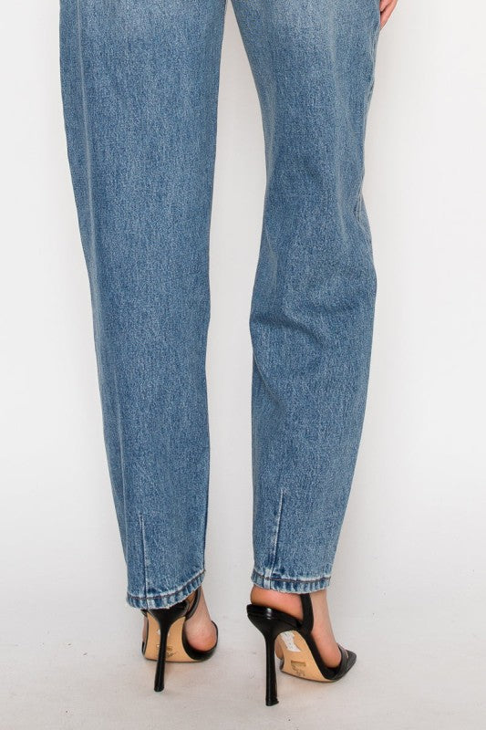 DAT1001BGM -  Unisex Tapered Baggy Jeans