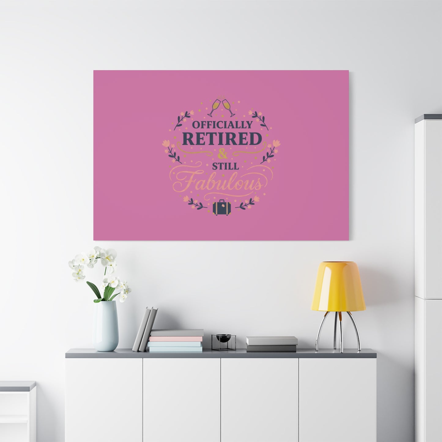 Officially Retired & Still Fabulous Canvas, retirement gifts for women | personalized retirement gifts
