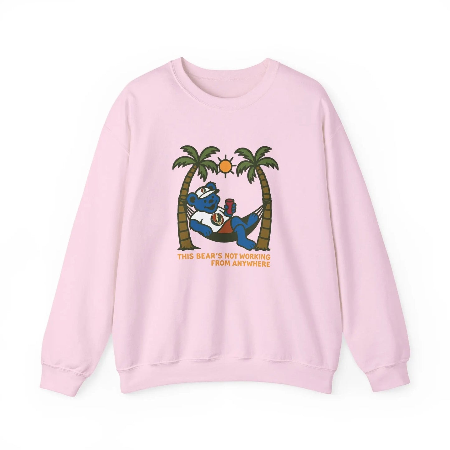 This Bear's Not Workin' From Anywhere | Life is dead.® Crewneck | Grateful Dead