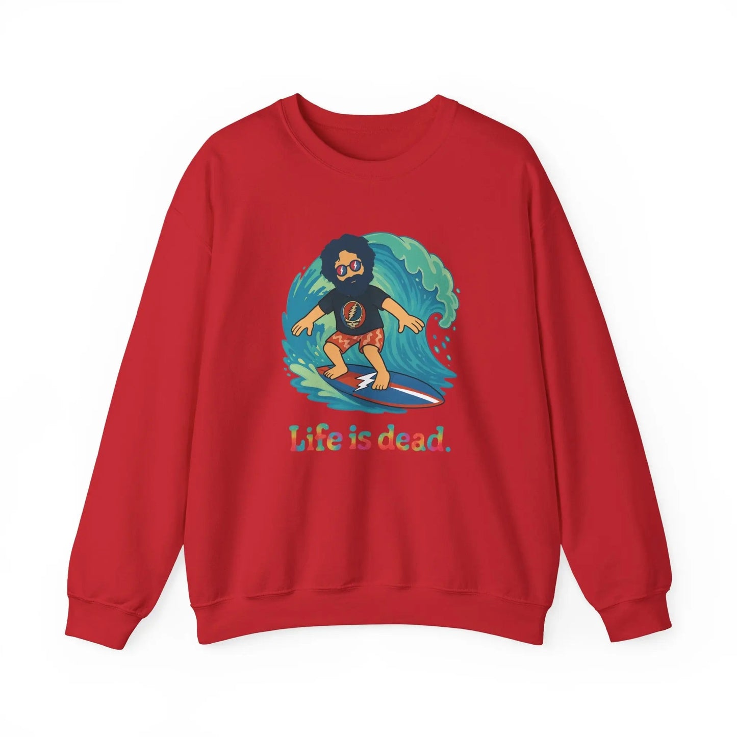 Surfing Jerry Life is dead.® Crewneck | Grateful Dead