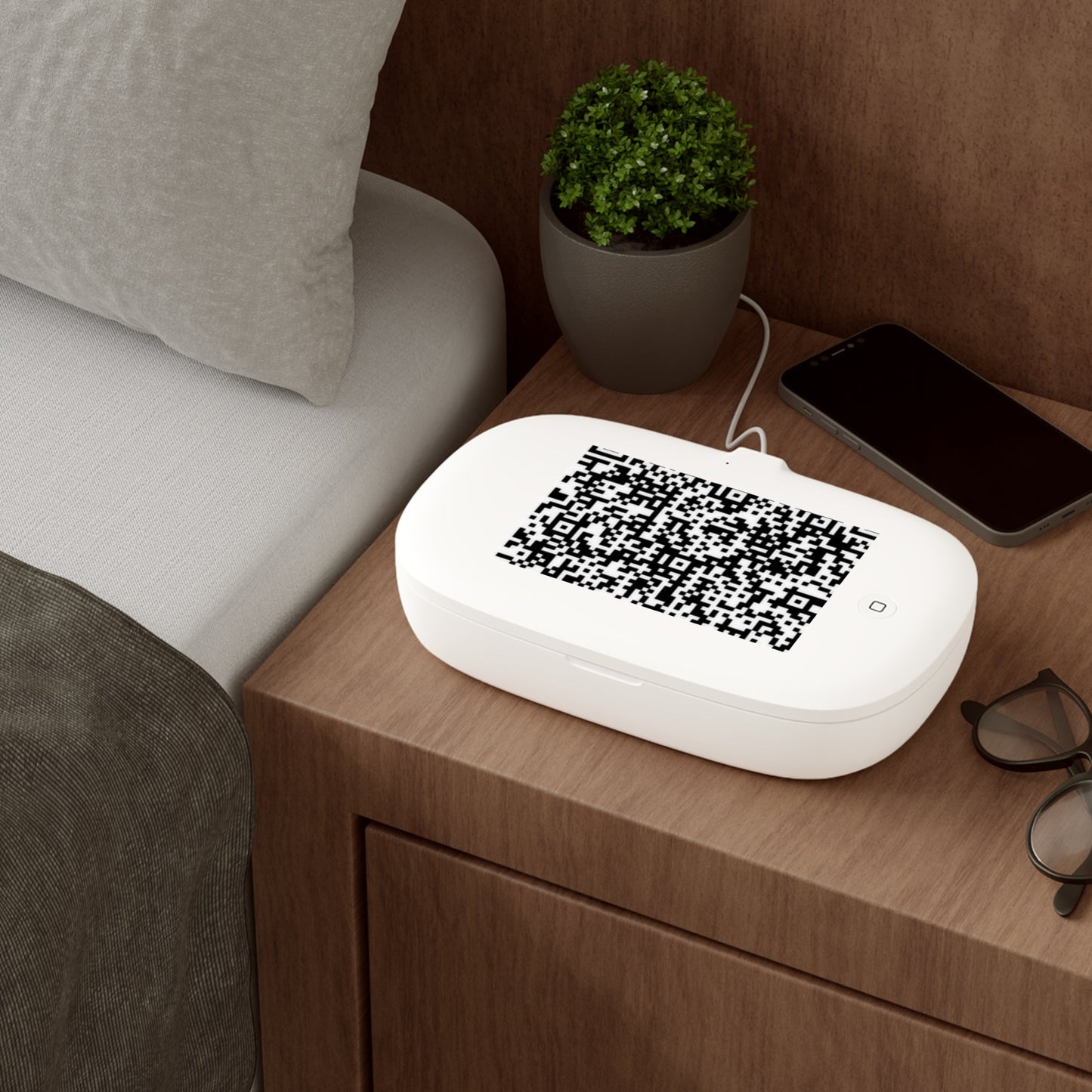 UV Phone Sanitizer and Wireless Charging Pad -"QR Code"