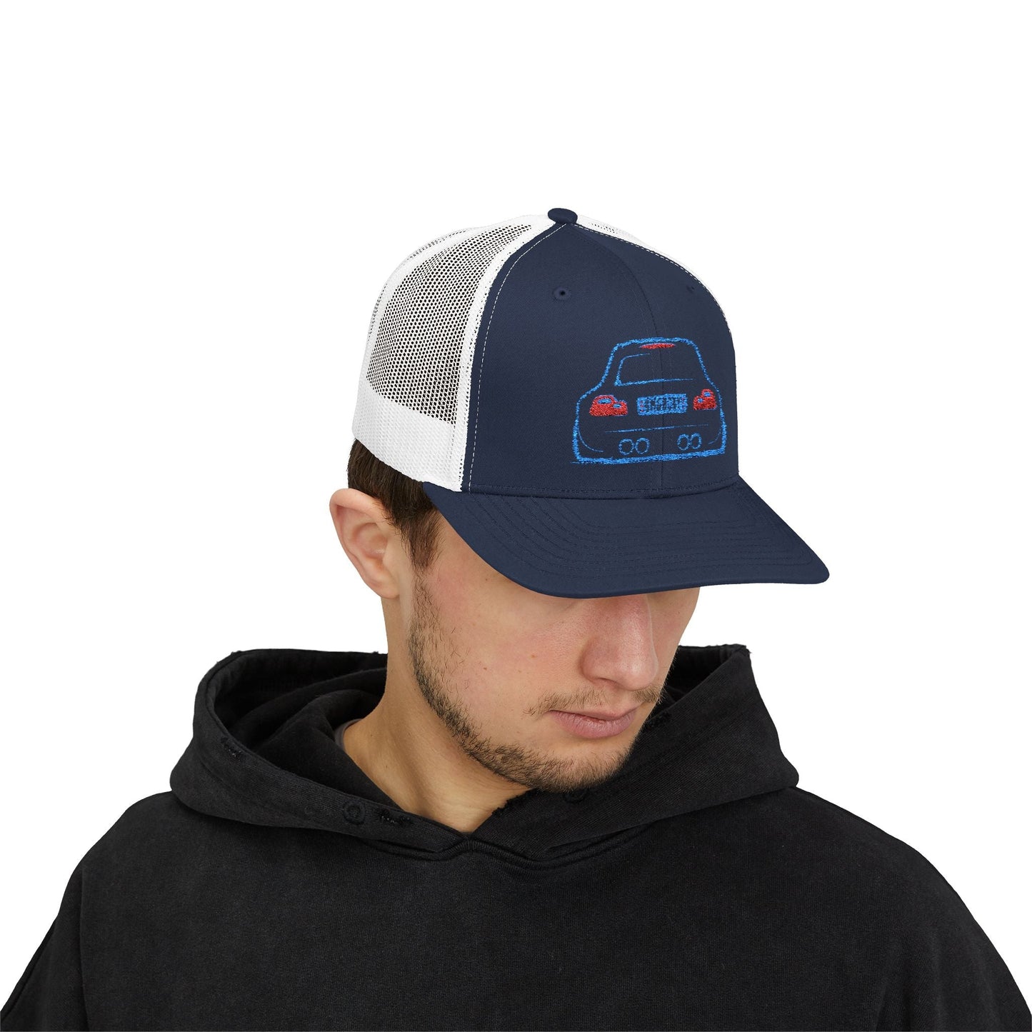 OMGBCKY Coupe Snapback Trucker Cap - Trucker Hat with Embroidered Car Design