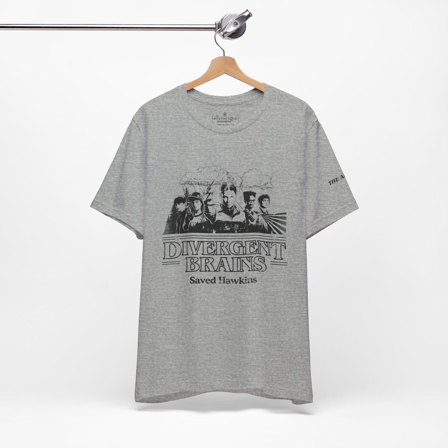 Divergent Brains Saved Hawkins - Adult Unisex Jersey Tee