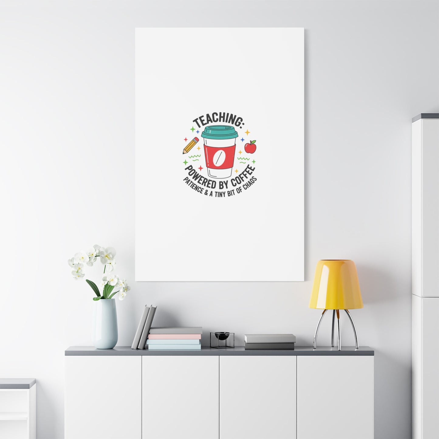 Teaching Powered by Coffee Canvas, Teacher Appreciation Gifts | Teacher Life, Classroom Humor