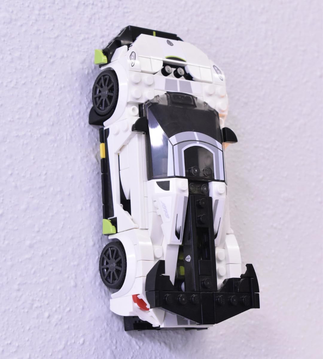 Low Profile Collectible Car Display Wall Mount | Compatible with Lego Car Models | Display Cars by Wheel on Wall | Made in USA (Black 3-Pack)
