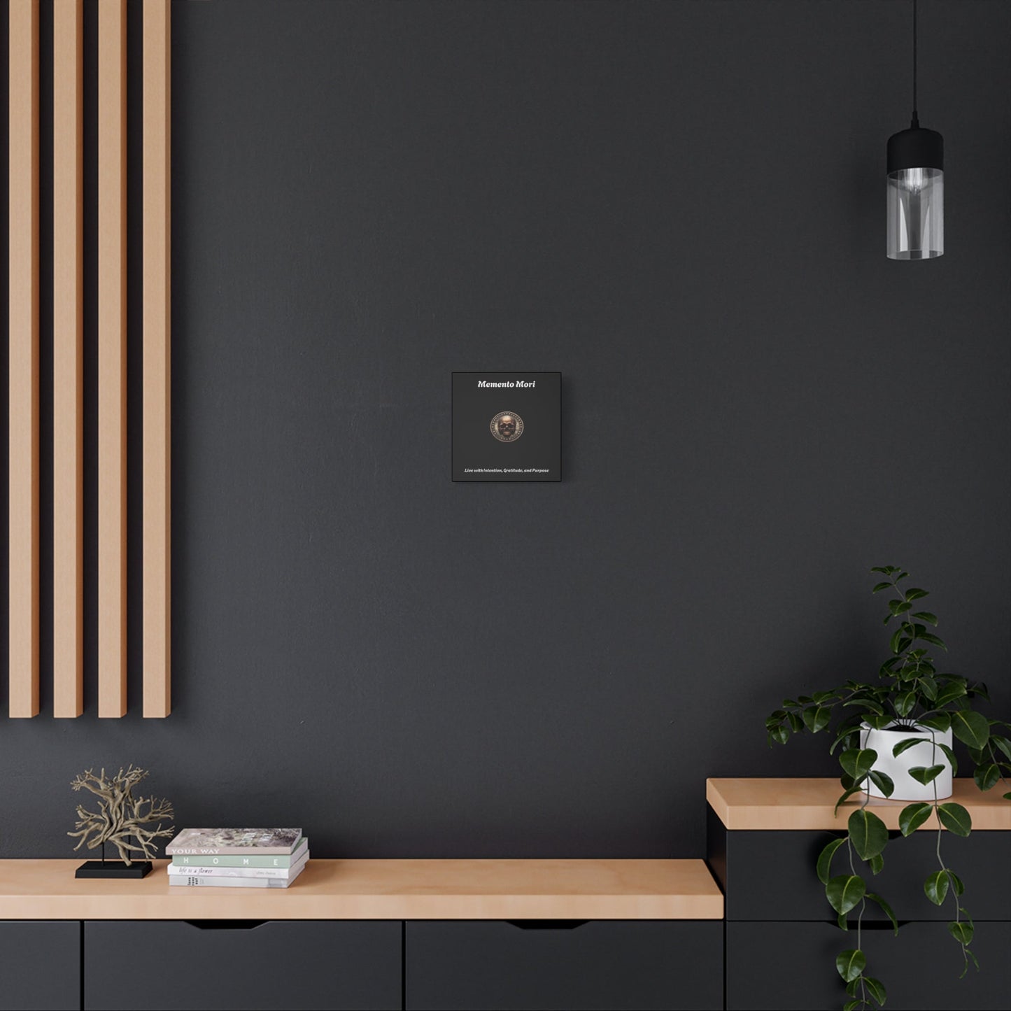 "Memento Mori" Matte Canvas - Inspirational Wall Art -"Live with Intention, Gratitude, and Purpose"