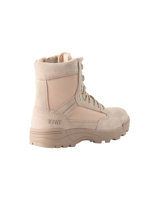 Kiwi Durable Sand Suede 6.5" Steel Toe Zipped Water Resistant Tactical Boots [R60200]