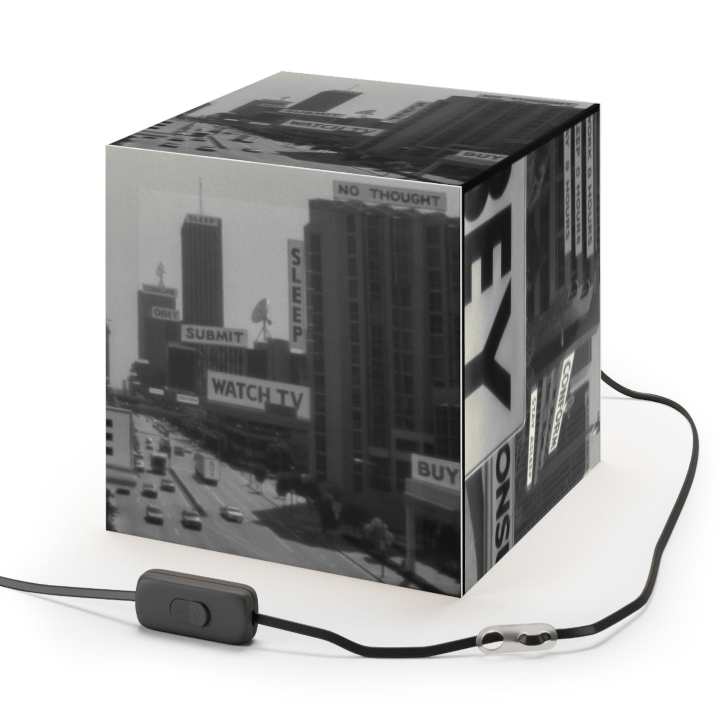 Retro Urban Light Cube Lamp - "They Live"