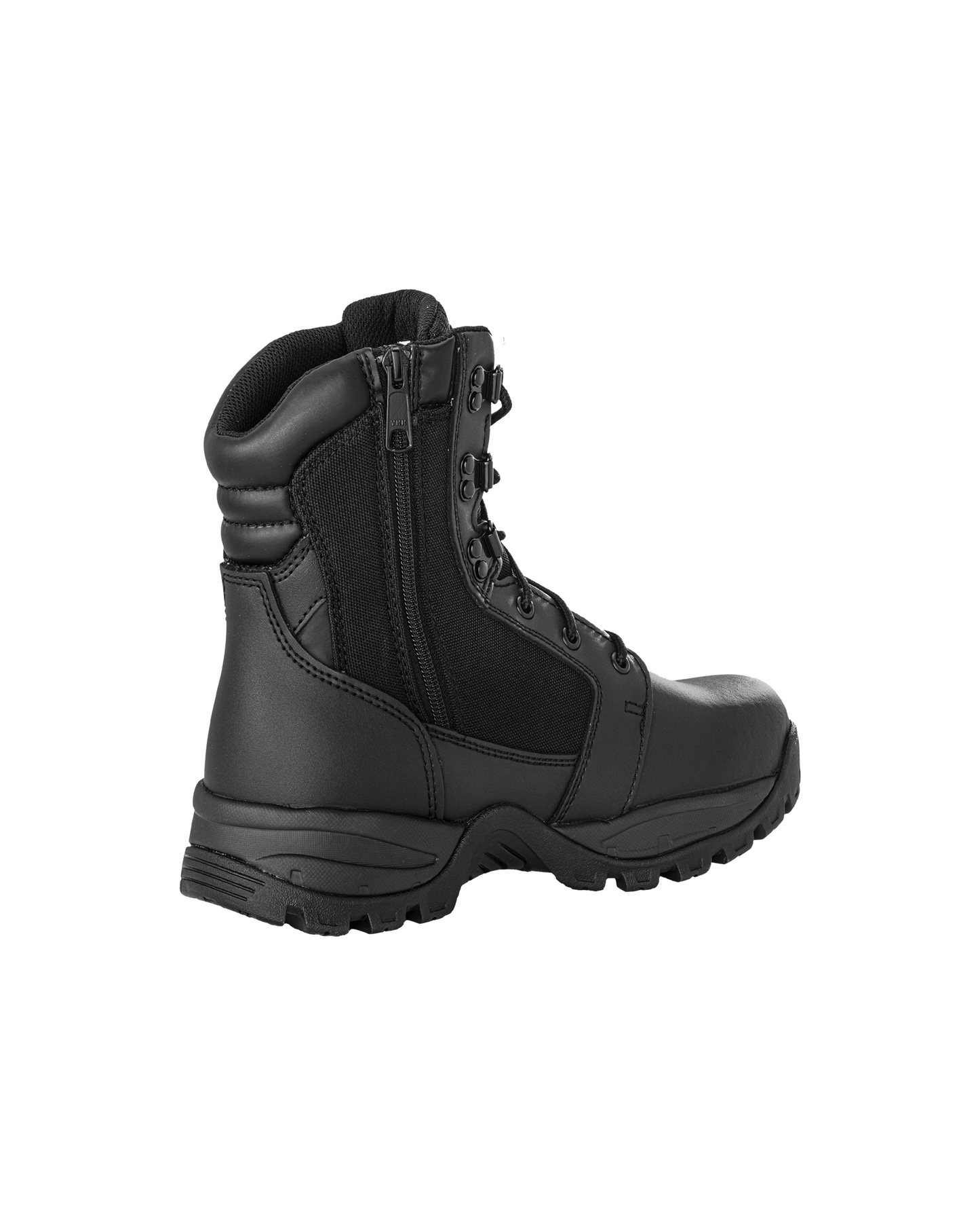 Kiwi Rugged Black Action Leather 7" Steel Toe Zipped Water Resistant Tactical Boots [R60500]