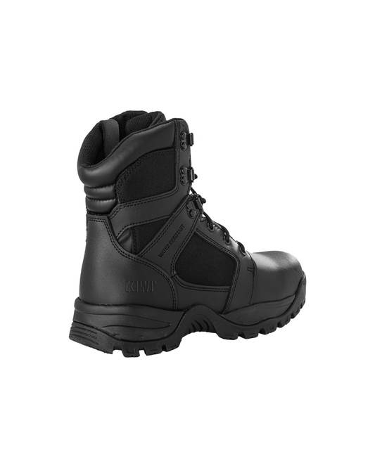 Kiwi Rugged Black Action Leather 7" Steel Toe Zipped Water Resistant Tactical Boots [R60500]