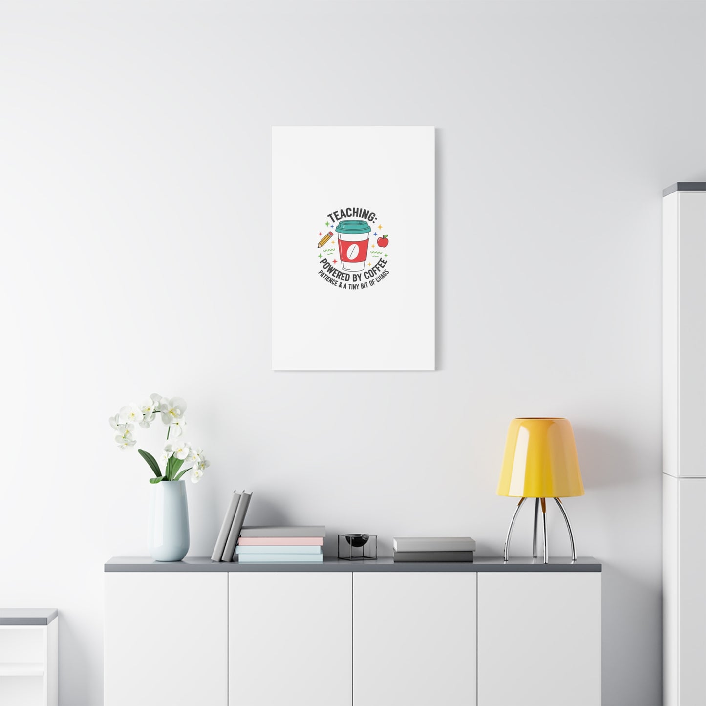 Teaching Powered by Coffee Canvas, Teacher Appreciation Gifts | Teacher Life, Classroom Humor
