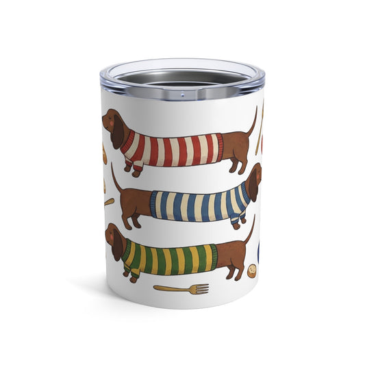 Tinned Fish Pups - Baguette & Blue Tins 12oz Short Tumbler