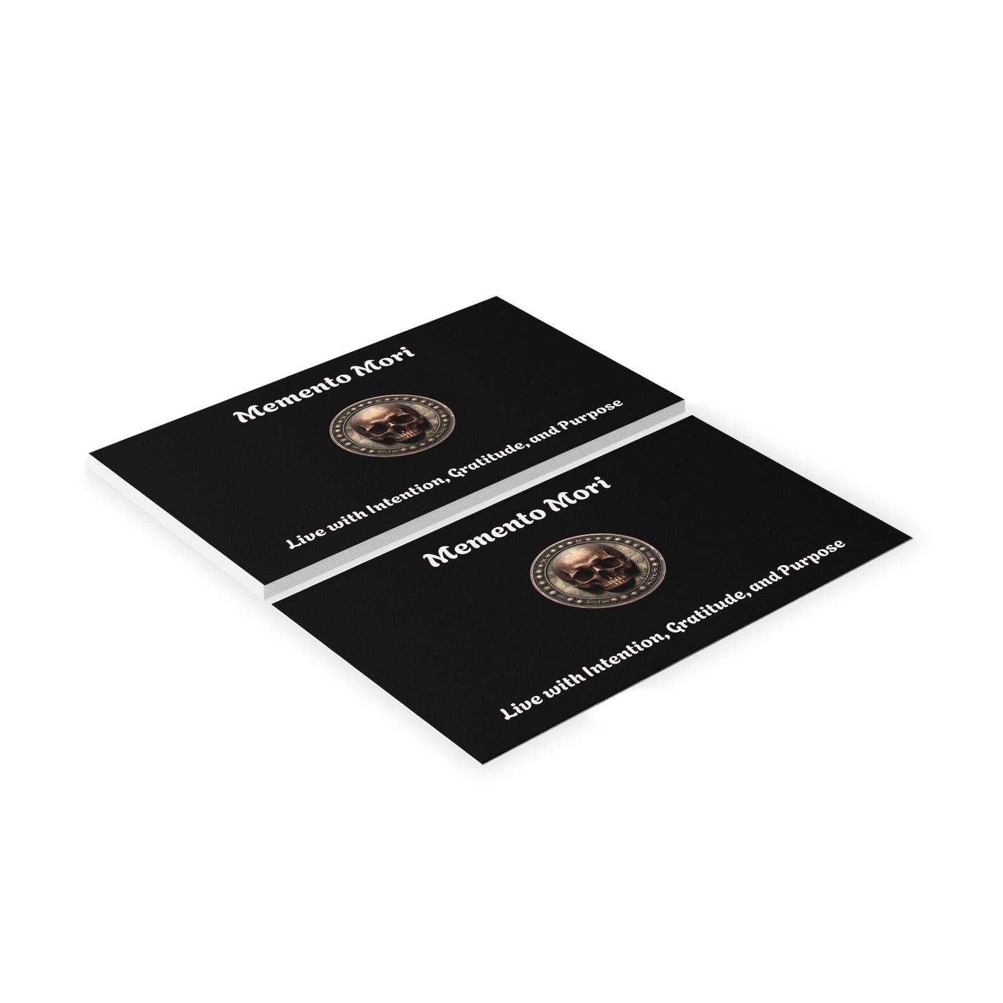 "Memento Mori" Business Cards - "Live with Intention, Gratitude, and Purpose"