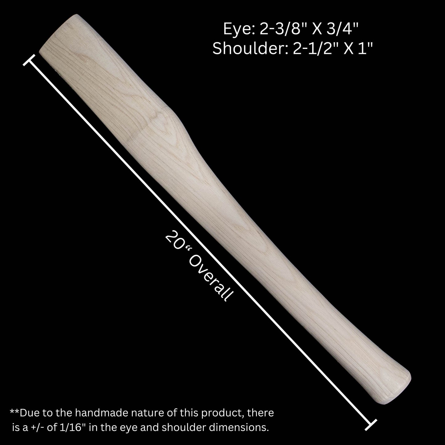Whiskey River Premium Heritage 20S Handle - 20"