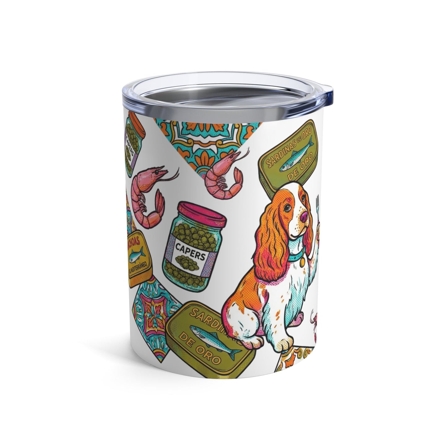 Tinned Fish Pups - Caper & Dill Delight 12oz Short Tumbler
