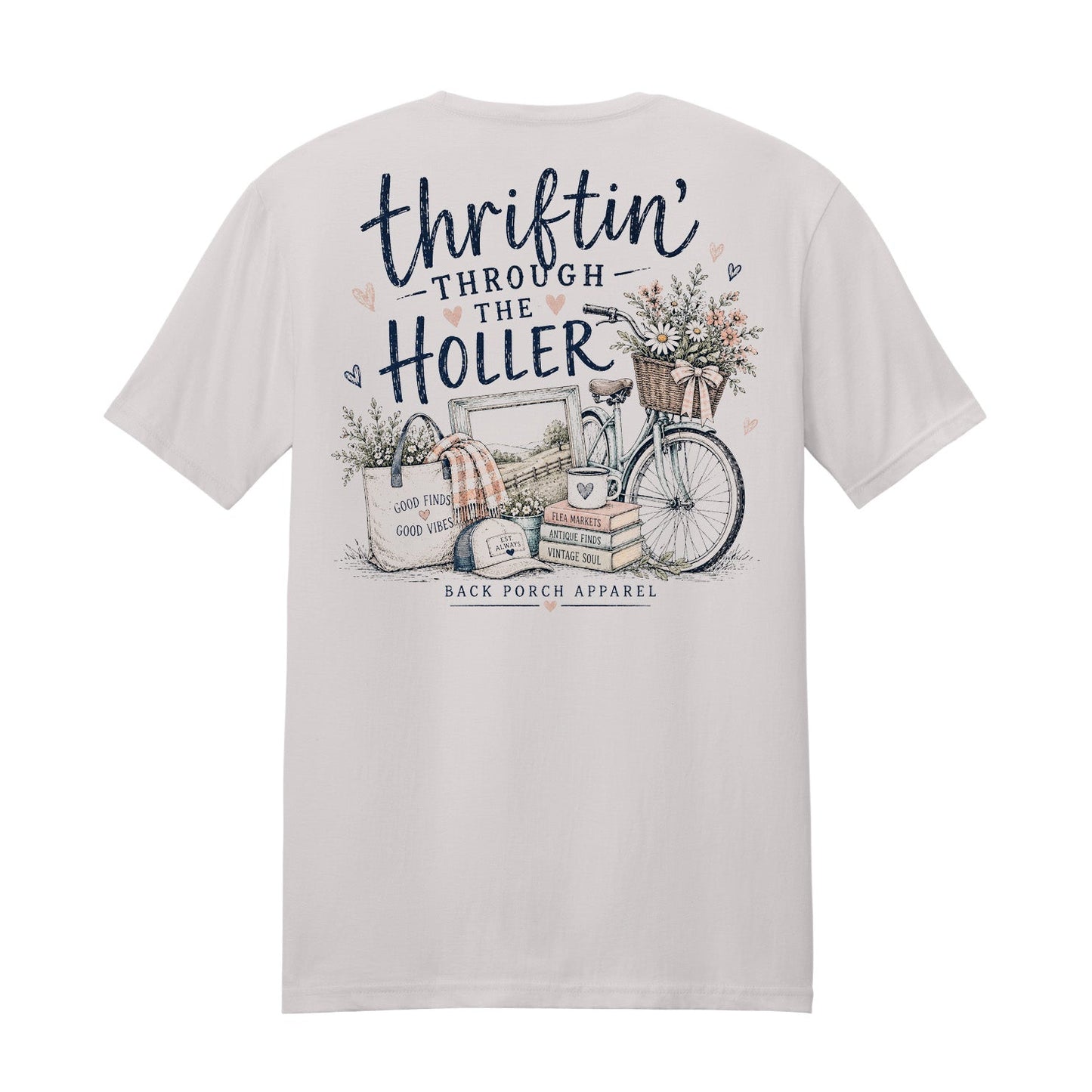 Thriftin' Through the Holler T-Shirt | Women's Super Soft Ring Spun Cotton Vintage Thrifting Graphic Tee