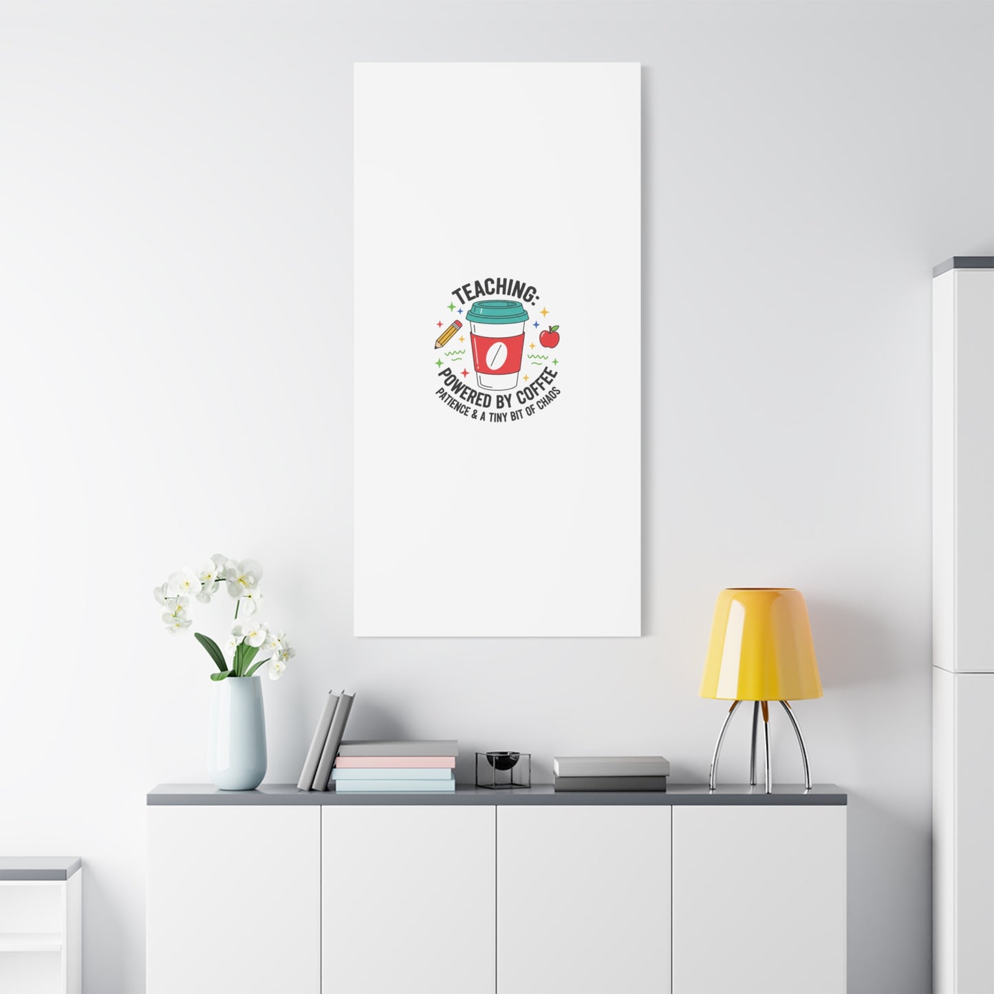 Teaching Powered by Coffee Canvas, Teacher Appreciation Gifts | Teacher Life, Classroom Humor