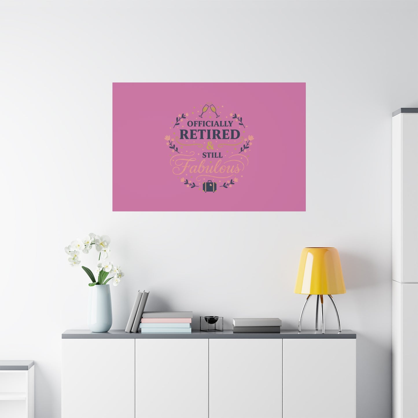 Officially Retired & Still Fabulous Canvas, retirement gifts for women | personalized retirement gifts