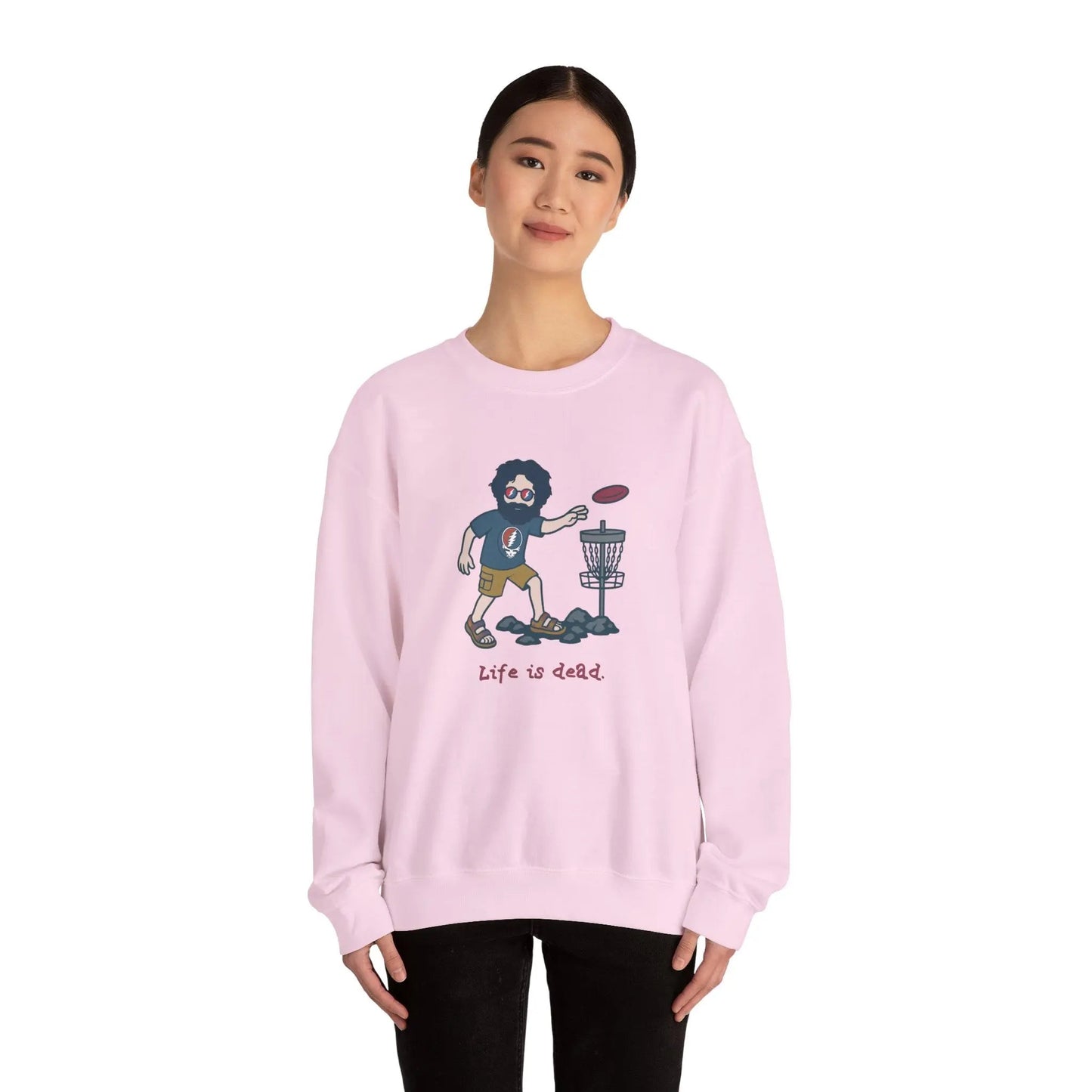 Disc Golfin' Jerry | Life is dead.® Crewneck | Grateful Dead