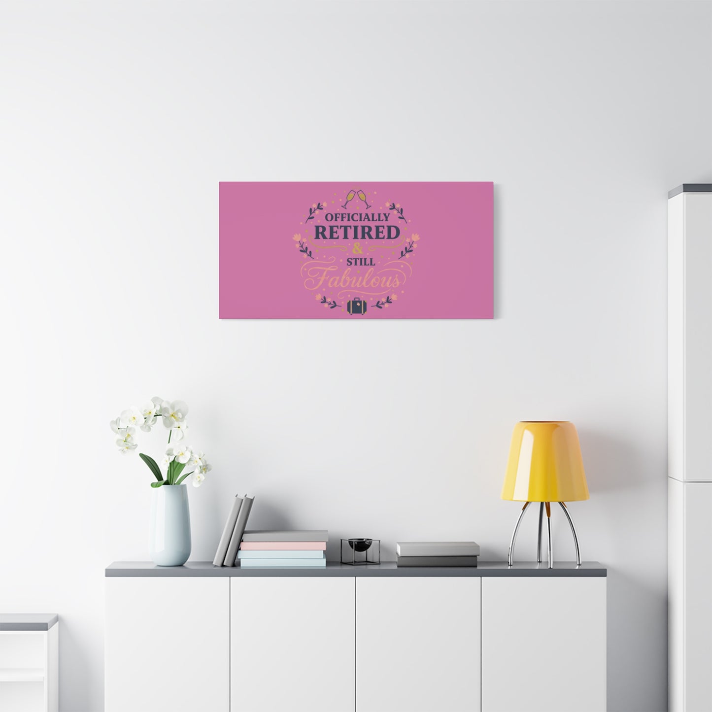 Officially Retired & Still Fabulous Canvas, retirement gifts for women | personalized retirement gifts