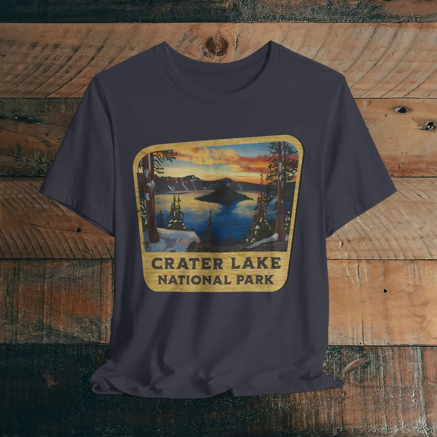 Crater Lake National Park T-Shirt Wood Sign