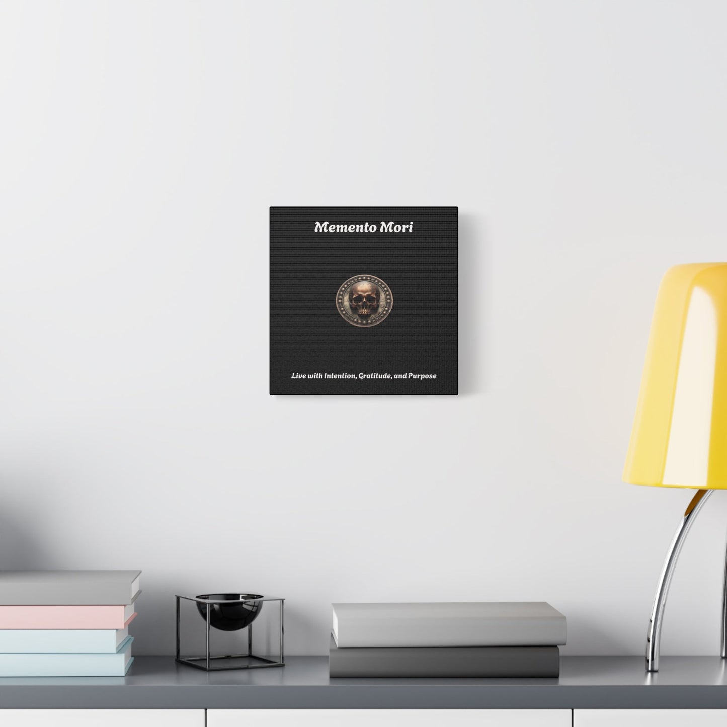 "Memento Mori" Matte Canvas - Inspirational Wall Art -"Live with Intention, Gratitude, and Purpose"