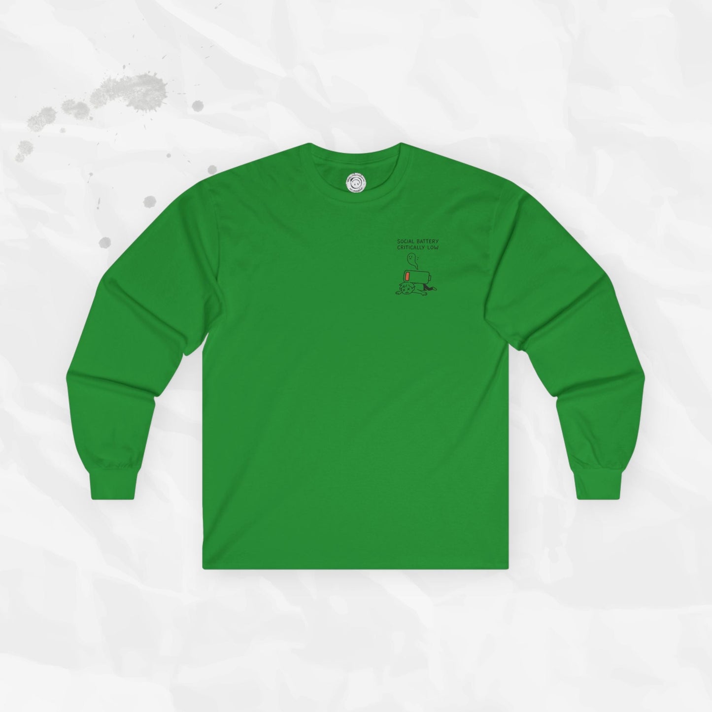 Social Battery Critically Low - Long Sleeve T-Shirt