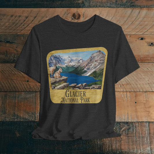Glacier National Park T-Shirt Wood Sign