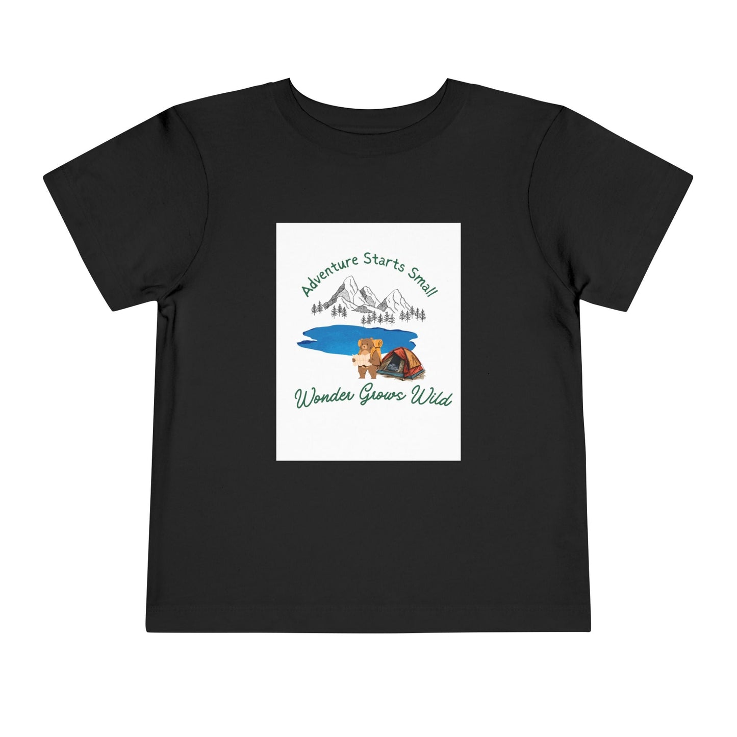 "Adventure Starts Small" Woodland Camper Graphic - Toddler Tee