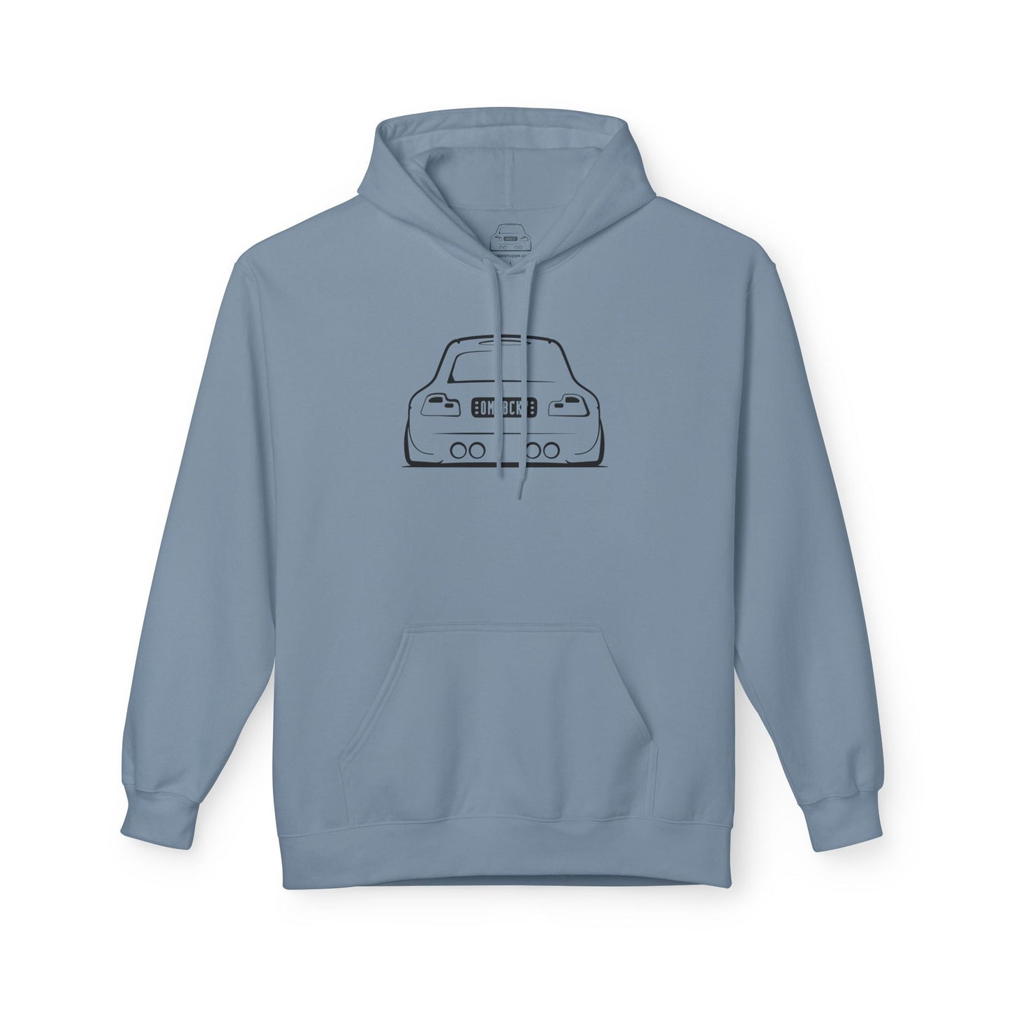 OMGBCKY Black Coupe Silhouette Hoodie - Unisex Gildan Classic Softstyle Fleece Drawstring Hoodie