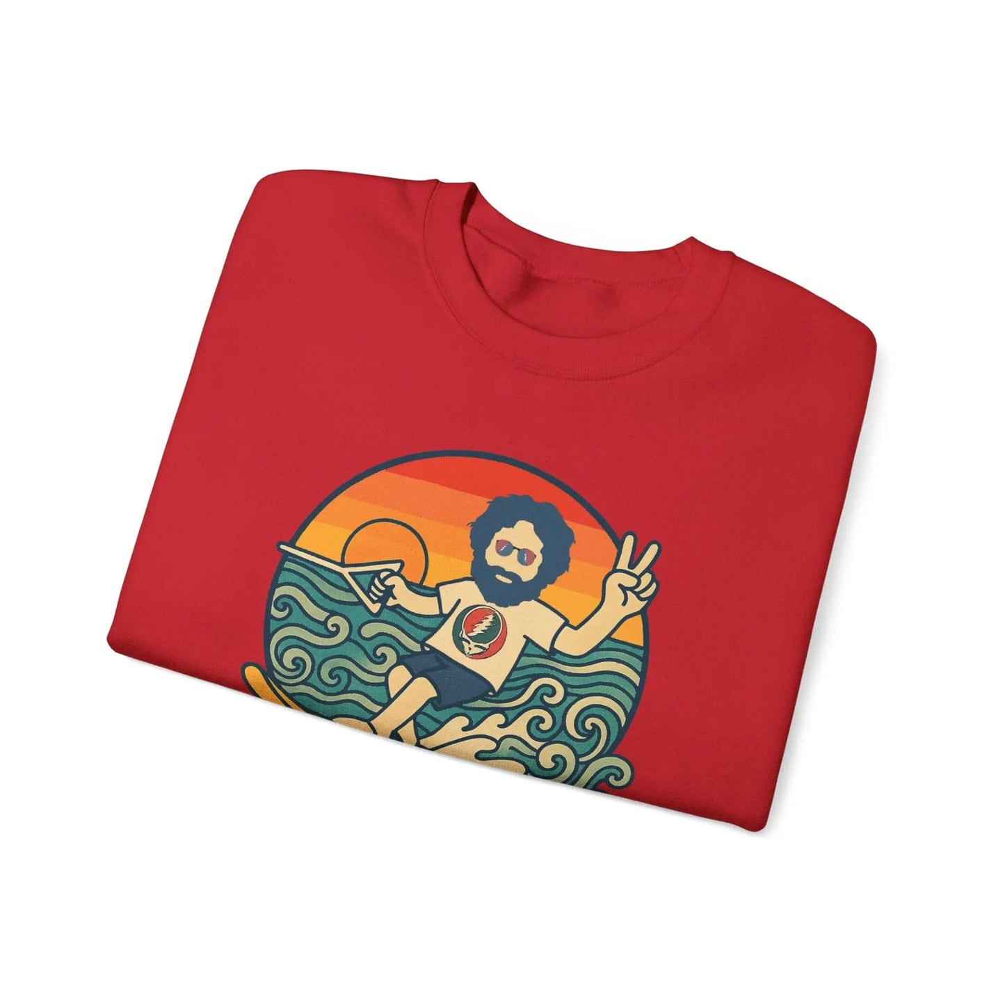 Waterskiin' Jerry Life is dead.® Crewneck | Grateful Dead