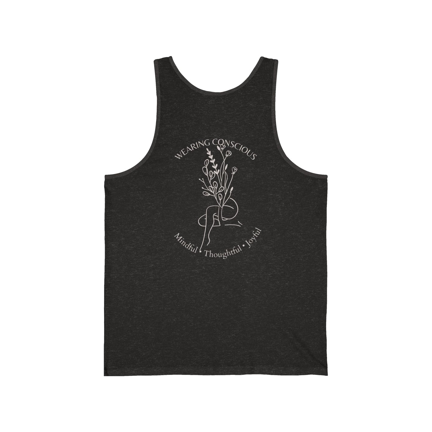 Two-Sided Mindful Thoughtful Joyful Athletic Tank - Unisex Fit